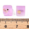 Frosted Glass Beads with Golden Glitter Powder LS-DGLA-NH001-8mm-01I-3