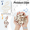 100Pcs Musical Note Unfinished Wood Cutouts WOOD-WH0025-95-2