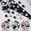 75Pcs 8 Styles Spray Painted Wood Beads Sets WOOD-YW0001-11-3