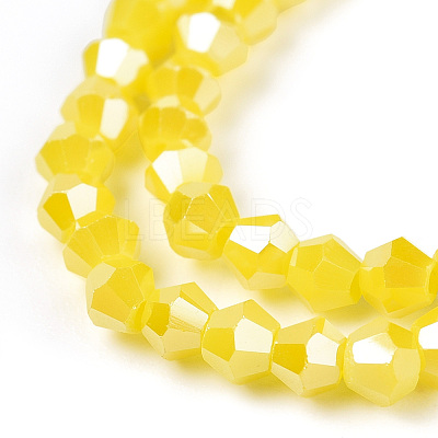 Opaque Solid Color Electroplate Glass Beads Strands LS-EGLA-A039-P2mm-A05-1