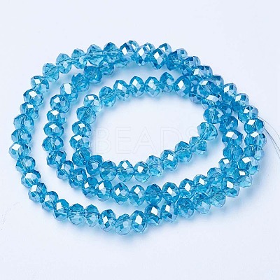 Electroplate Glass Beads Strands EGLA-A044-T8mm-A08-1