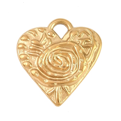 Textured 304 Stainless Steel Pendants STAS-D264-06A-G-1