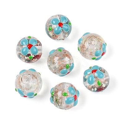 Luminous Handmade Gold Sand Lampwork Beads LAMP-N035-04A-1