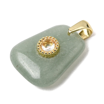 Natural Green Aventurine Pendants G-C282-03H-1