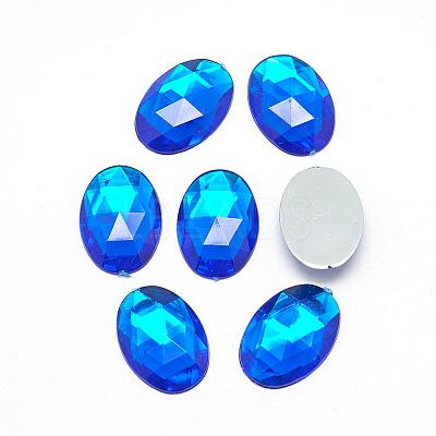 Acrylic Rhinestone Flat Back Cabochons GACR-Q011-13x18-05-1