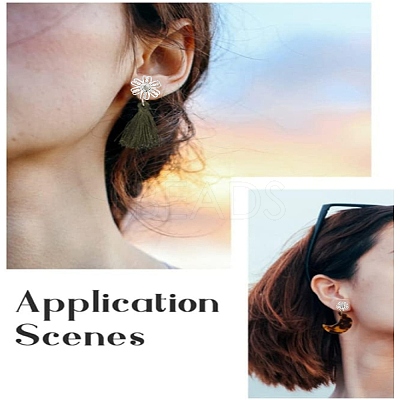 30Pcs 5 Styles 304 Stainless Steel Stud Earring Findings STAS-YW0001-87-1