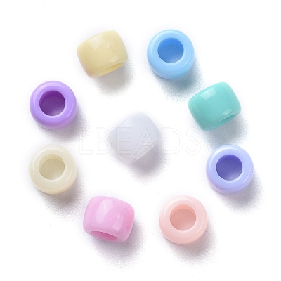 Mixed Color Chunky Acrylic Donut Spacer Beads for Kids Jewelry X-SACR-R746-07-1