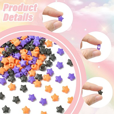 100Pcs 3 Colors Opaque Acrylic Beads MACR-FS0002-26-1