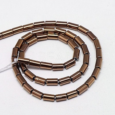 Electroplate Non-magnetic Synthetic Hematite Beads Strands G-J162-C-06-1