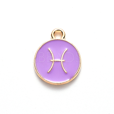 Alloy Enamel Pendants X-ENAM-S124-01B-01H-1