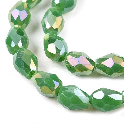 Opaque Solid Color Electroplate Glass Beads Strands LS-EGLA-N013-P4mm-B04-1