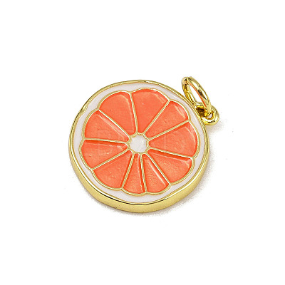Brass Enamel Pendants KK-H072-14G-02-1