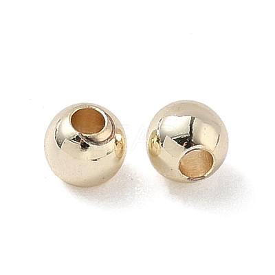 Rack Plating Brass Round Beads KK-A235-01G-05-1