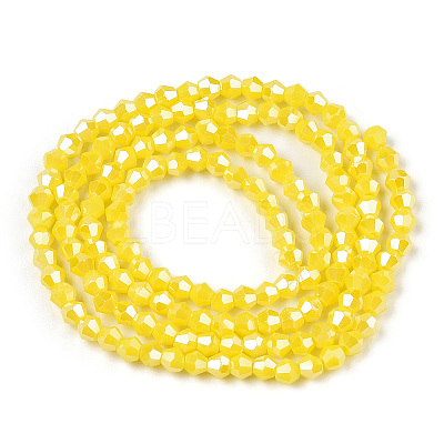 Opaque Solid Color Electroplate Glass Beads Strands LS-EGLA-A039-P2mm-A05-1