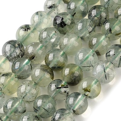 Natural Prehnite Beads Strands G-G474-A01-8mm-1