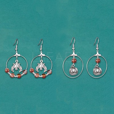 DIY Halloween Style Earring Making DIY-X0098-97-1