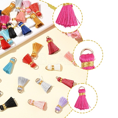 20Pcs Handmade Polycotton(Polyester Cotton) Tassel Decorations FIND-FS0003-27D-1