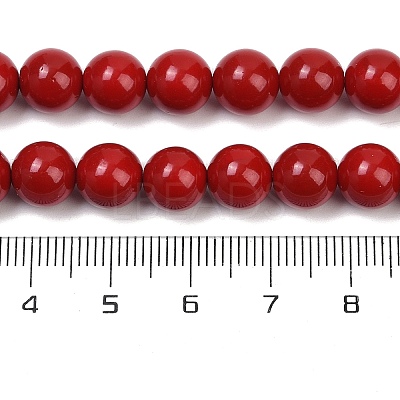 Shell Pearl Beads Strands BSHE-K015-8mm-01-1