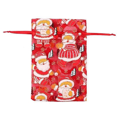Organza Printed Gift Bags with Drawstring PW-WG00D7C-14-1