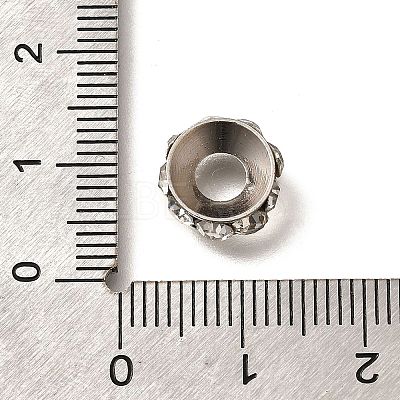 Brass Rhinestone Spacer Beads KK-M313-44C-11-1