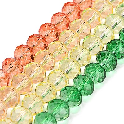 Transparent Painted Glass Beads Strands DGLA-A034-T6mm-A04-1