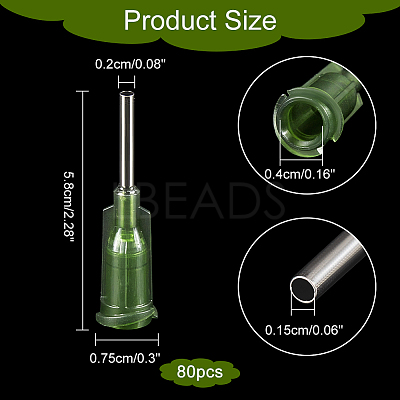 Plastic & 304 Stainless Steel Fluid Precision Blunt Needle Dispense Tips TOOL-HY0001-04A-1