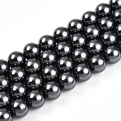 Baking Paint Pearlized Glass Pearl Bead Strands HY-N002-8mm-A02-1