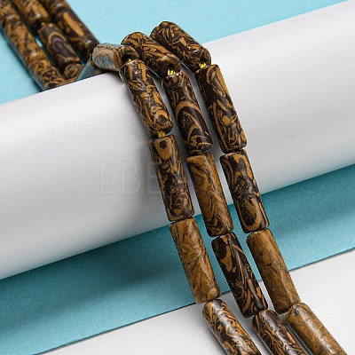 Natural Elephant Skin Jasper/Miriam Stone/Calligraphy Beads Strands G-G006-A04-01-1
