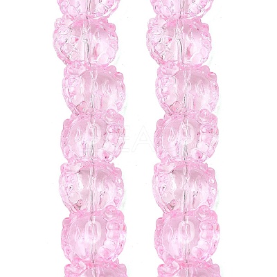 Electroplate Baking Paint Transparent Glass Beads Strands GL-CBA17FF-02J-1