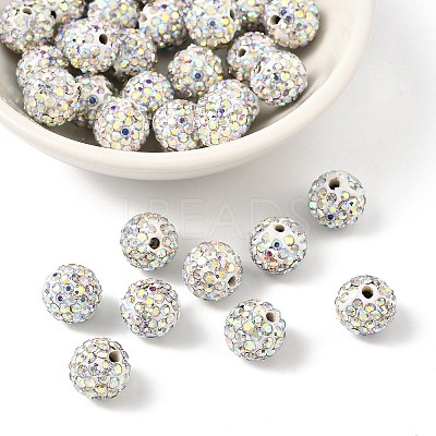 Polymer Clay Rhinestone Beads RB-N006-18-1