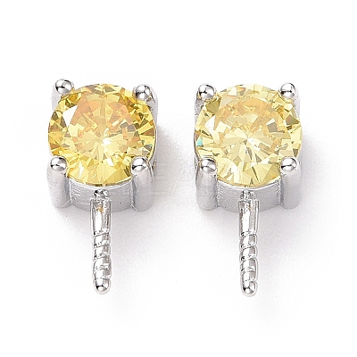 Rhodium Plated 925 Sterling Silver Peg Bails STER-D035-47P-08-1