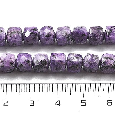 Dyed Natural Sesame Jasper Imitation Charoite Beads Strands G-C179-B01-01-1
