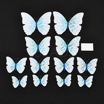 PVC Plastic Artificial 3D Butterfly Decorations DIY-I072-02B-1