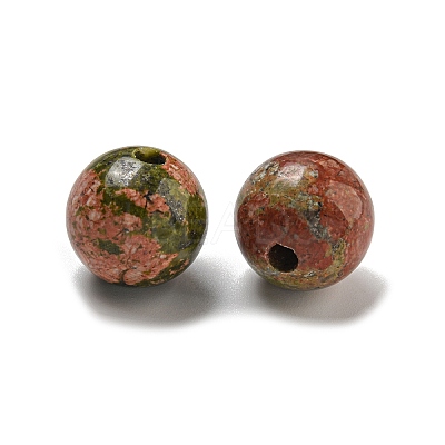 Natural Unakite Beads X-G-G147-01J-1