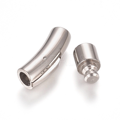 Tarnish Resistant 304 Stainless Steel Bayonet Clasps X-STAS-L238-004A-P-1