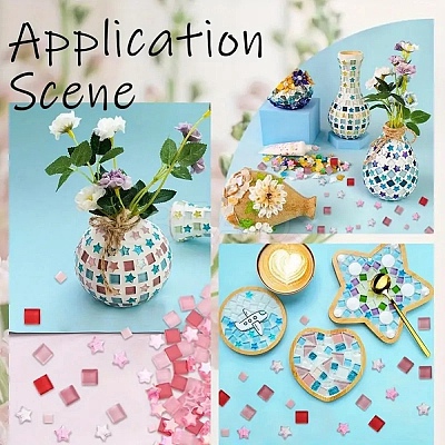 Mosaic Tiles Porcelain Cabochons DIY-YWC0009-01A-1
