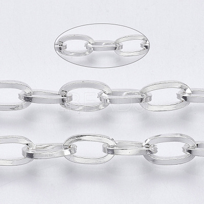 304 Stainless Steel Paperclip Chains CHS-N001-11S-1