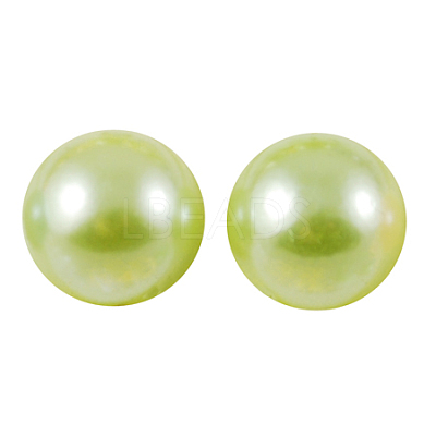 ABS Plastic Imitation Pearl Cabochons SACR-S738-6mm-Z18-1