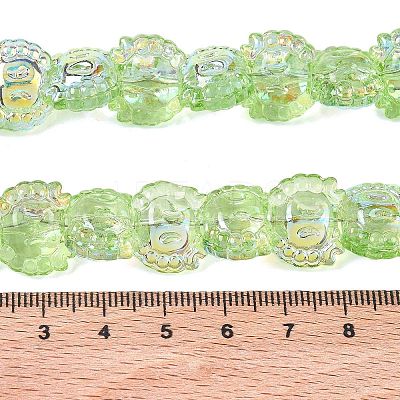 Electroplate Baking Paint Transparent Glass Beads Strands GL-CBA17FF-01D-1