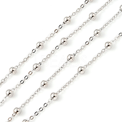 Anti-Tarnish Rhodium Plated 925 Sterling Silver Satellite Chains STER-F052-16P-1