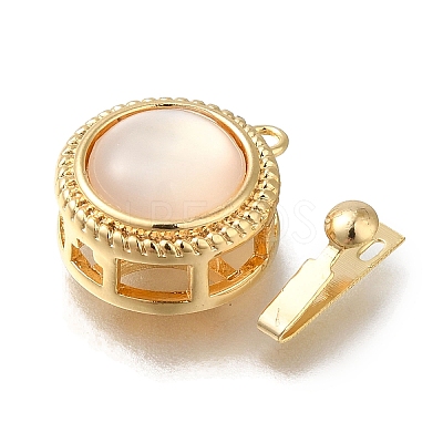 Brass Box Clasps with Resin LS-KK-H480-07G-1