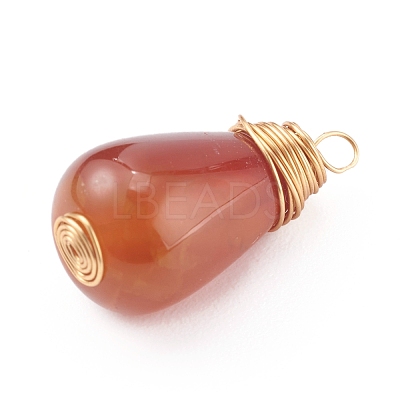 Natural Crackle Agate Pendant PALLOY-JF00640-1
