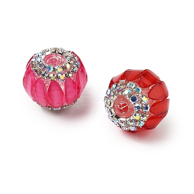 Transparent Resin Rhinestone Beads OACR-D307-05-1