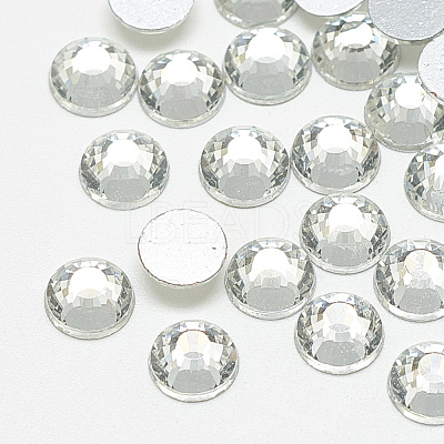 Flat Back Glass Rhinestone Cabochons RGLA-T090-SS8-01-1