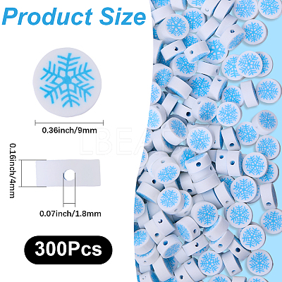 300Pcs Handmade Polymer Clay Beads CLAY-SC0002-68-1