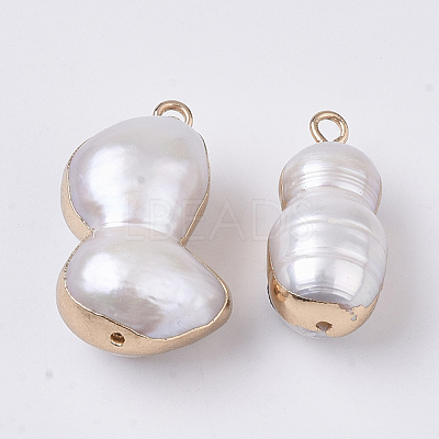 Natural Cultured Freshwater Pearl Pendants X-BSHE-N008-01B-1