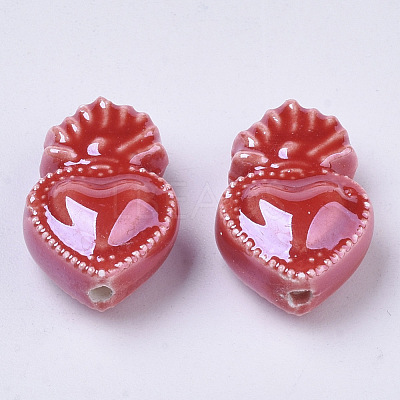 Handmade Porcelain Beads X-PORC-T005-005E-1