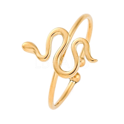 304 Stainless Steel Cuff Rings for Women RJEW-F175-01G-01-1