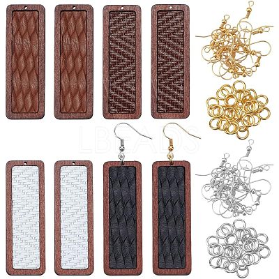 DIY Rectangle Dangle Earring Making Kit DIY-OC0009-48-1
