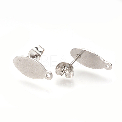 Non-Tarnish 304 Stainless Steel Stud Earring Findings STAS-Q223-03-1